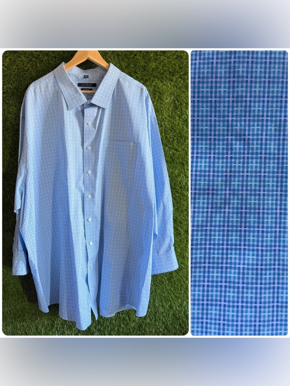 NWOT Synrgy Performance Stretch Textured Patterned Long Sleeve Button Up